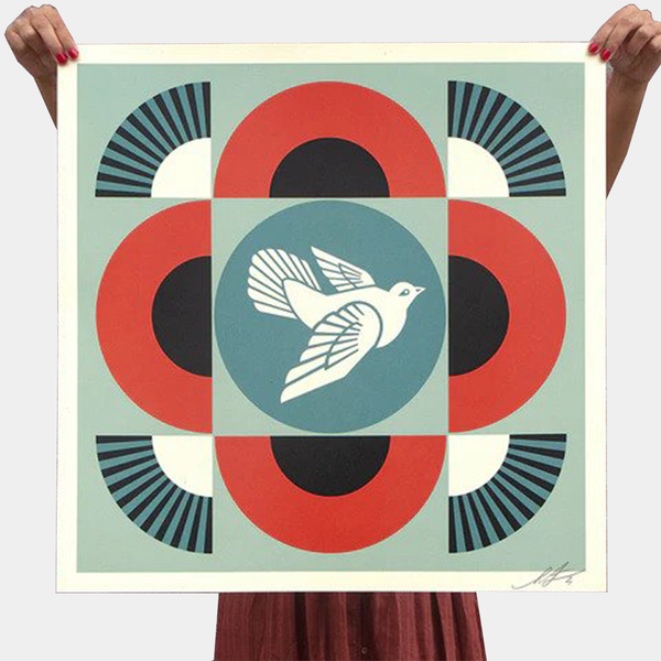 Red GEOMETRIC DOVE