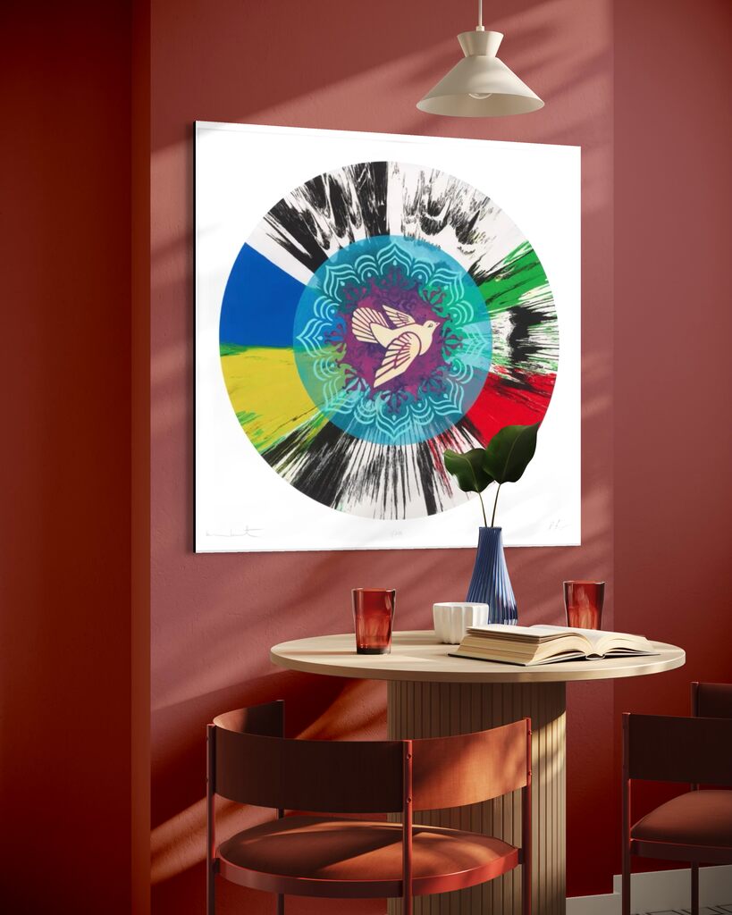 Beautiful Optimistic Peace and Love Dove Spin Painting (The Hope Paintings)