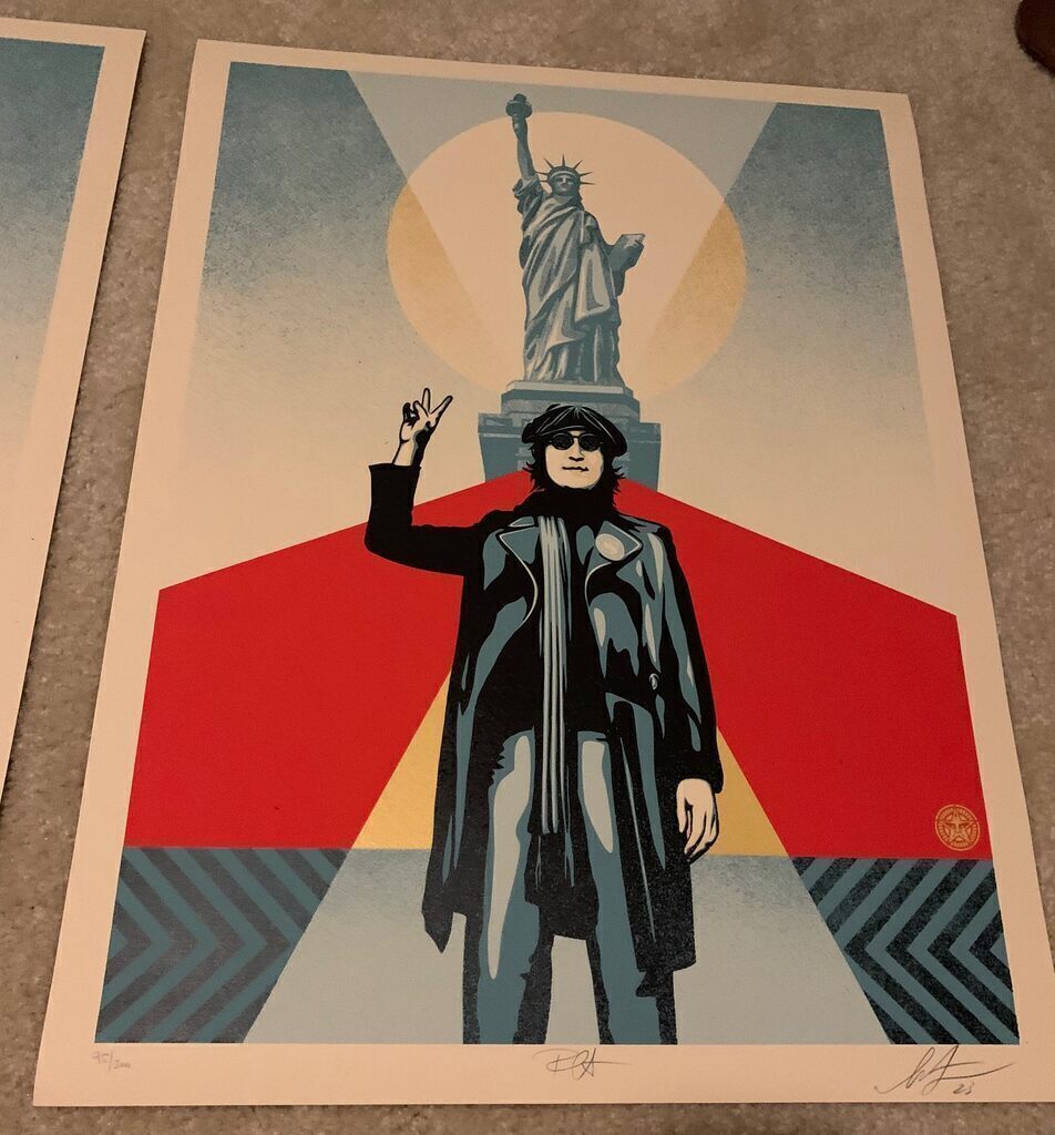 JOHN LENNON PEACE AND LIBERTY (DIPTYCH: TWO PRINTS)