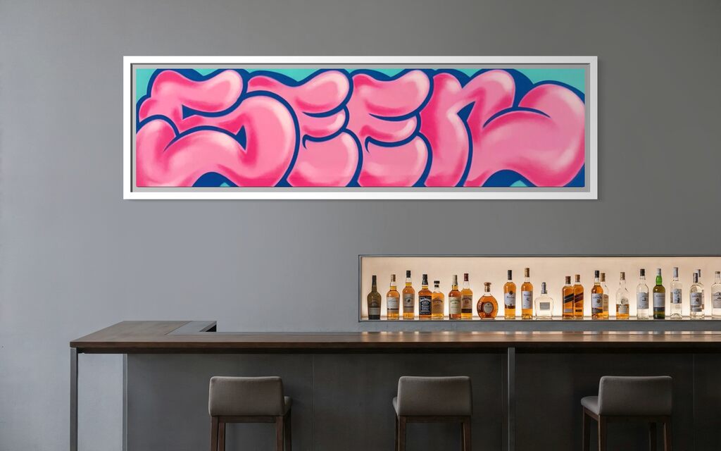 XL Jumbo Bubble Tag (Bubblegum & Blue)