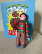 Spooky Slawn Halloween Figure Set (Frank, Sleddy & Ghost) with mini prints.