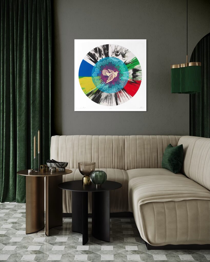 Beautiful Optimistic Peace and Love Dove Spin Painting (The Hope Paintings)