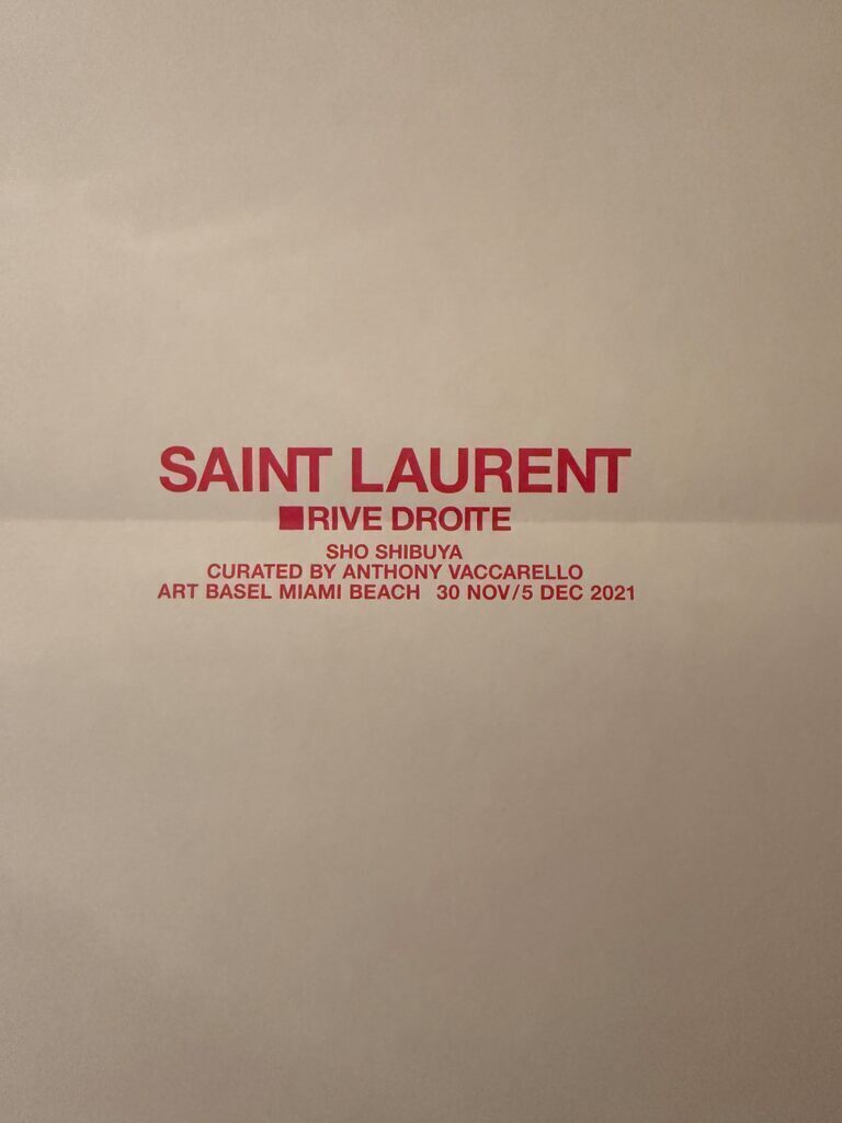 Sho Shibuya X Saint Laurent (55 sunrises, stamped print with silkscreened bag)