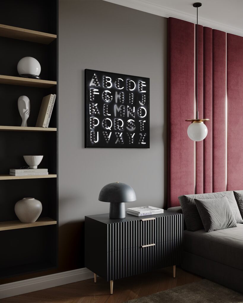 ART DECO WITH BLACK GLITTER