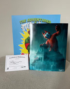 Spooky Slawn Halloween Figure Set (Frank, Sleddy & Ghost) with mini prints.