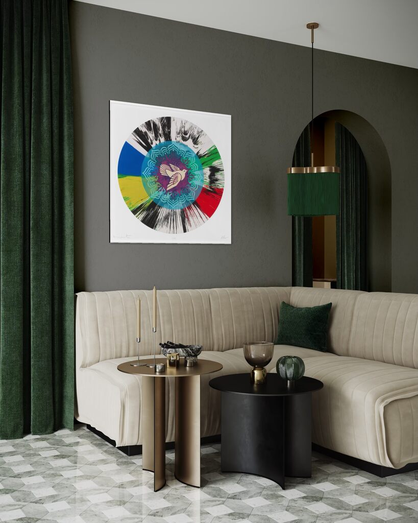 Beautiful Optimistic Peace and Love Dove Spin Painting (The Hope Paintings)