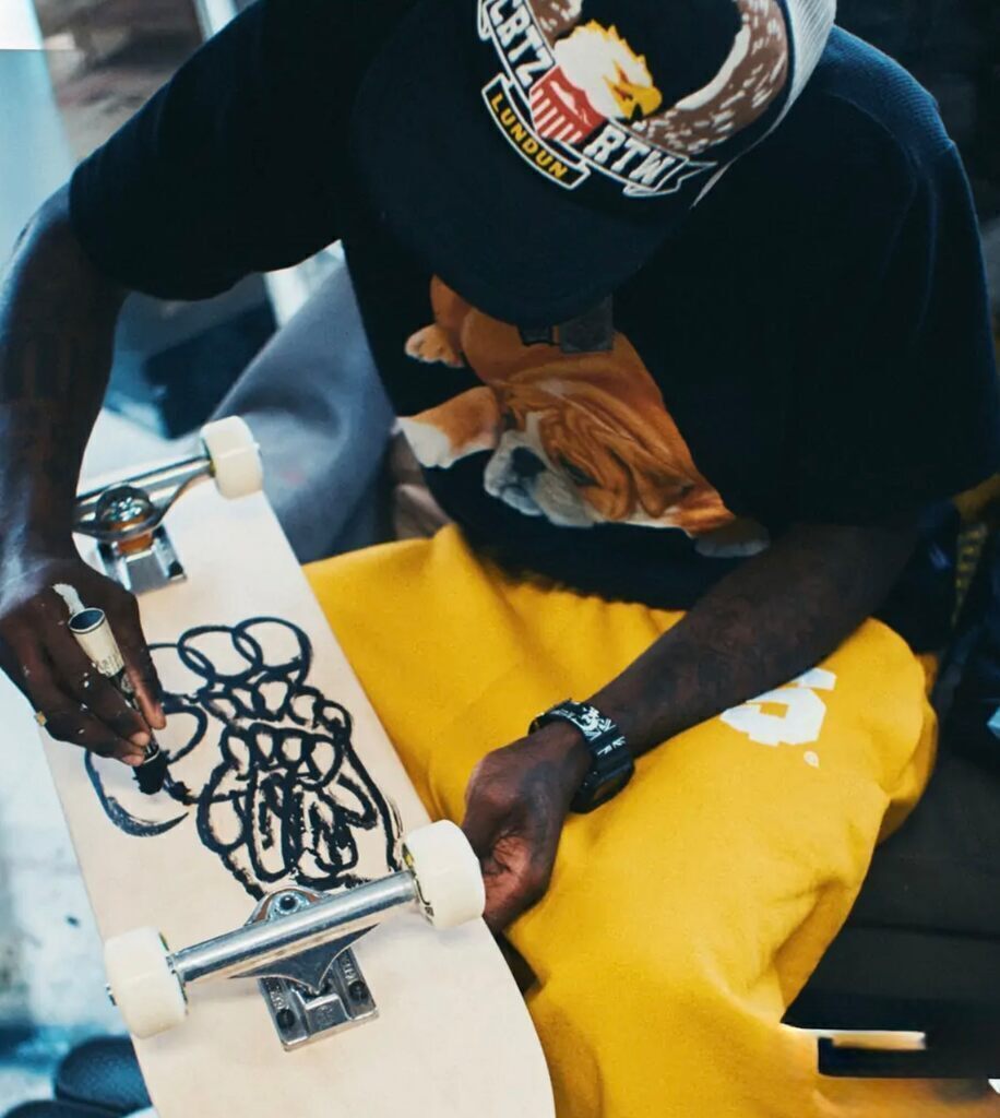 Original Painting on Maple wood Skate Deck