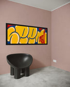 Jumbo Bubble Tag (Rare Yellow, Original Canvas Painting)