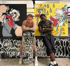 Minutemen (Triple Trouble, Original painting on boxing ring canvas)