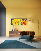 Jumbo Bubble Tag (Rare Yellow, Original Canvas Painting)