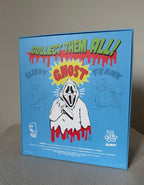 Spooky Slawn Halloween Figure Set (Frank, Sleddy & Ghost) with mini prints.