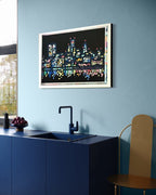 Thames Lights (Framed with hand painted spacers)
