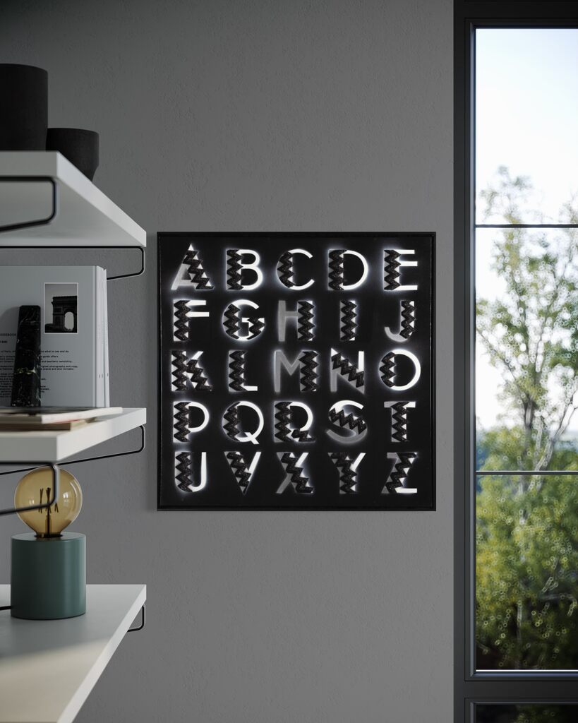 ART DECO WITH BLACK GLITTER