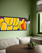 Jumbo Bubble Tag (Rare Yellow, Original Canvas Painting)