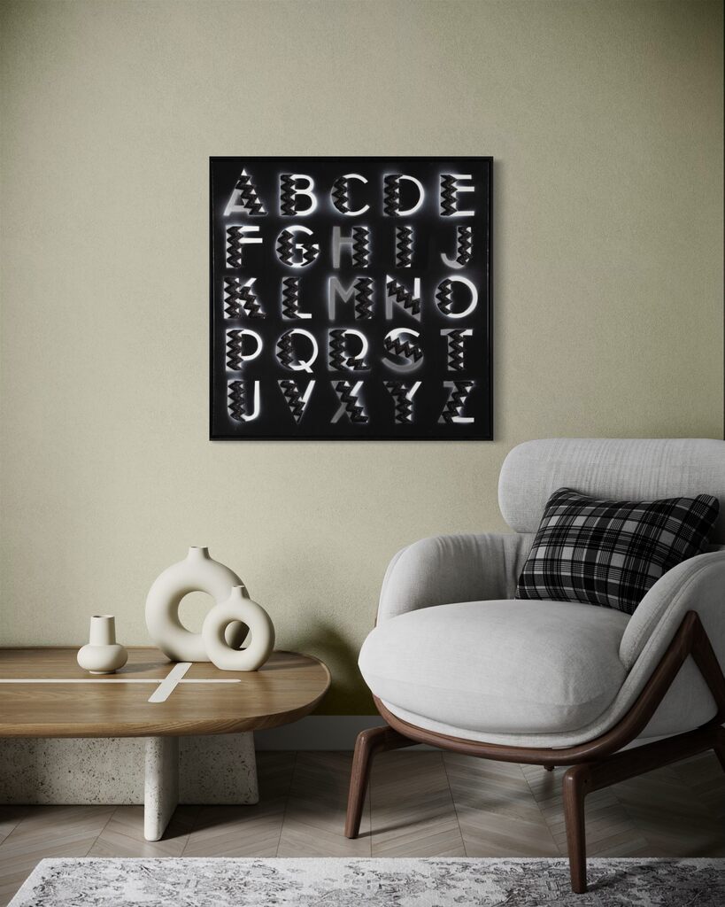 ART DECO WITH BLACK GLITTER