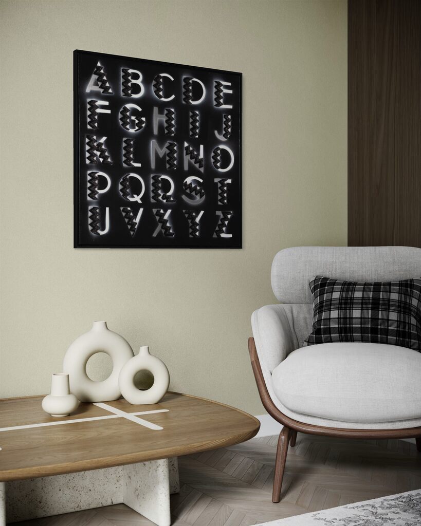ART DECO WITH BLACK GLITTER