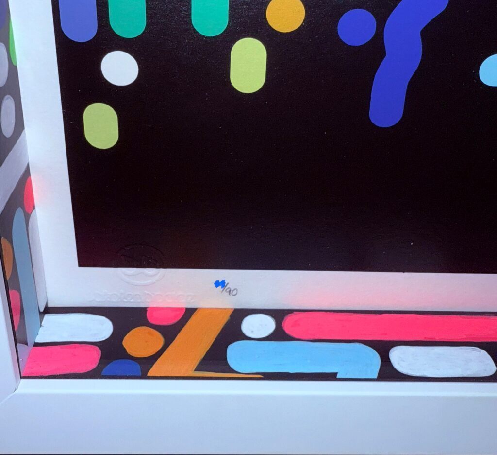 Thames Lights (Framed with hand painted spacers)