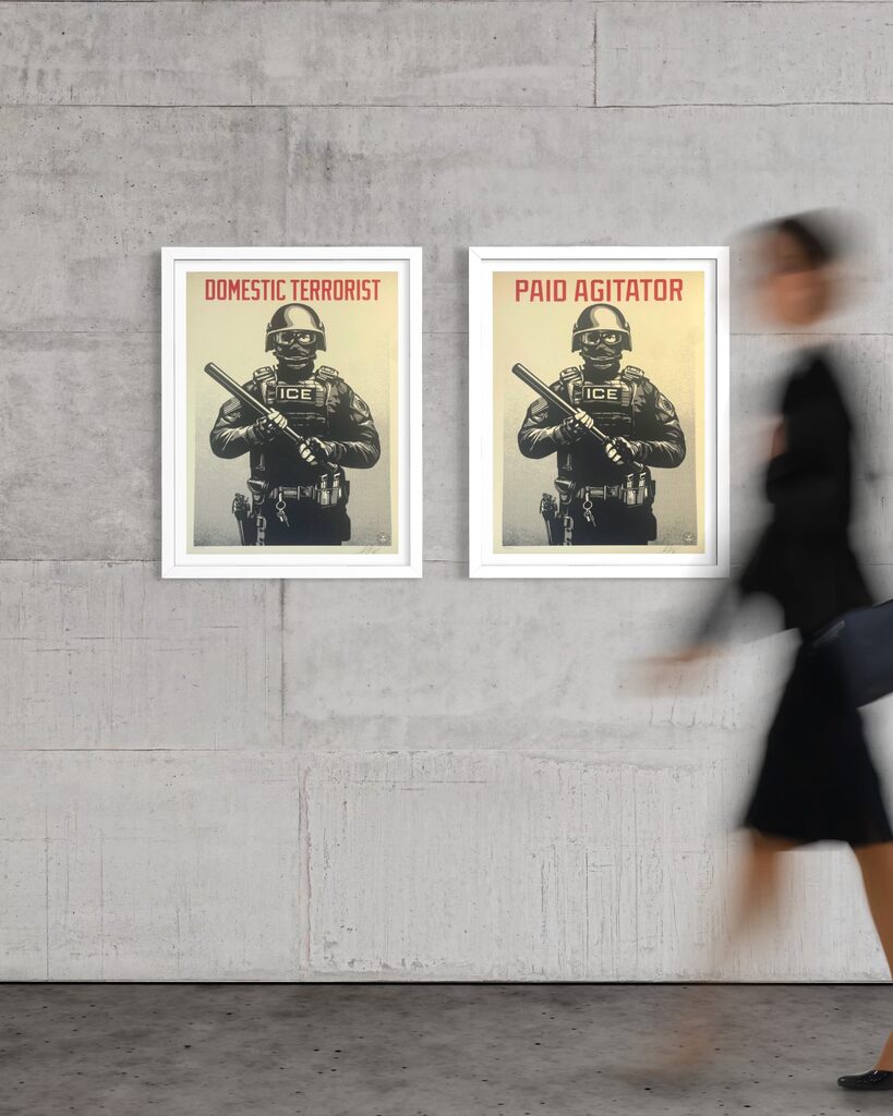 Projection Mirror (Domestic terrorist, paid agitator) Diptych