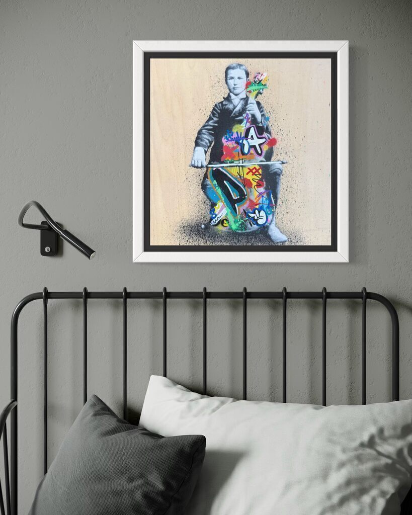 Cello Player (Unique 1/1 painting on maple wood)