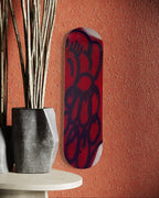 SLAWN Skate Deck Painting (Red & Purple)