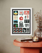 Big Apple (NYC) silkscreen sticker sheet( signed and dated, Stuck up Vol. 2)