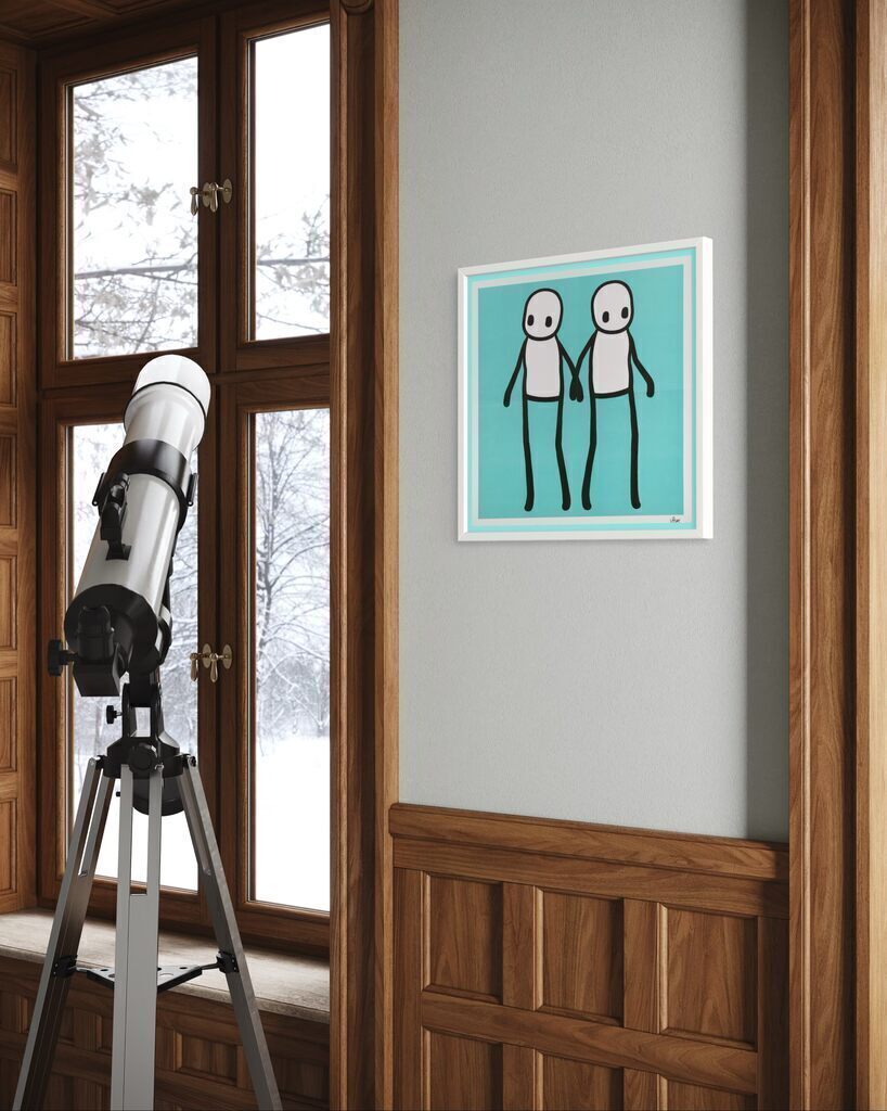 Holding Hands (Signed, Teal Variant)