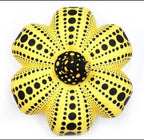 Set of Two Polka Dot Pumpkins (LARGE SIZE, PLUSH, RED WHITE & YELLOW BLACK)