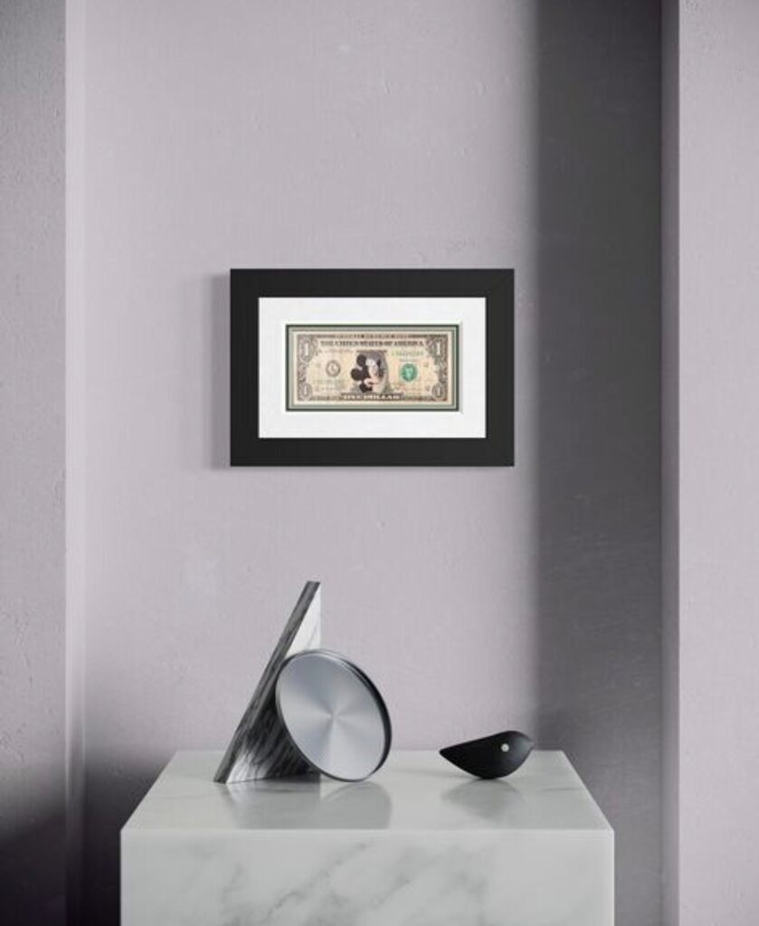 Covid Dollar (Mickey Omicron, Framed)