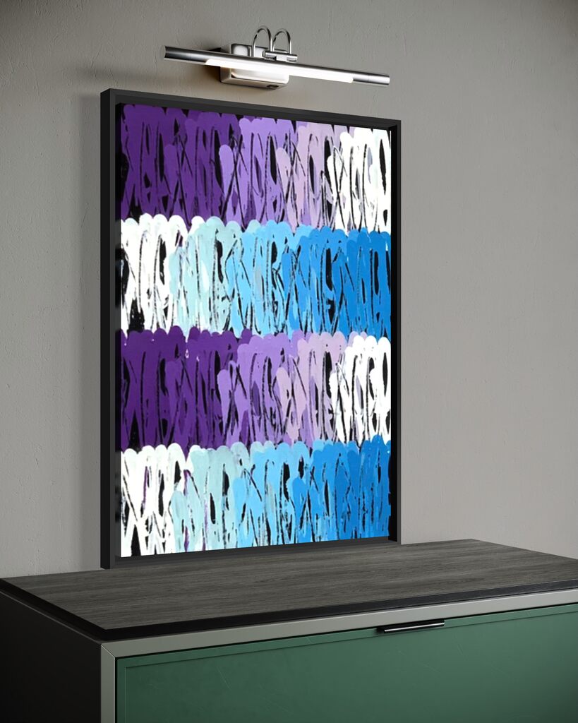 Multi Tags (Original painting) Blue, Purple, White