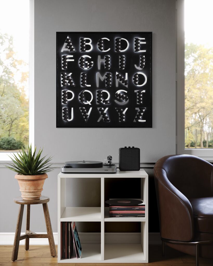 ART DECO WITH BLACK GLITTER