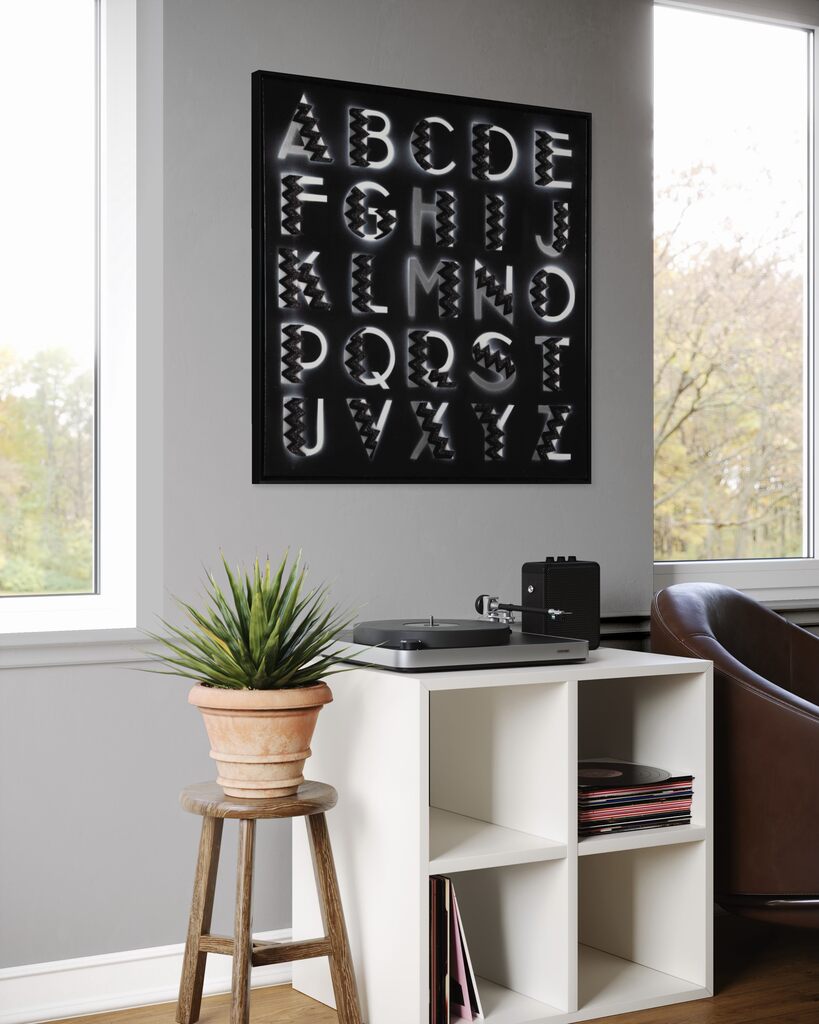 ART DECO WITH BLACK GLITTER
