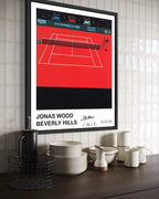 Porsche Tennis Court (Hand Signed with basketball)