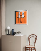 Holding Hands (SIGNED, Orange variant, Hackney Today Print)