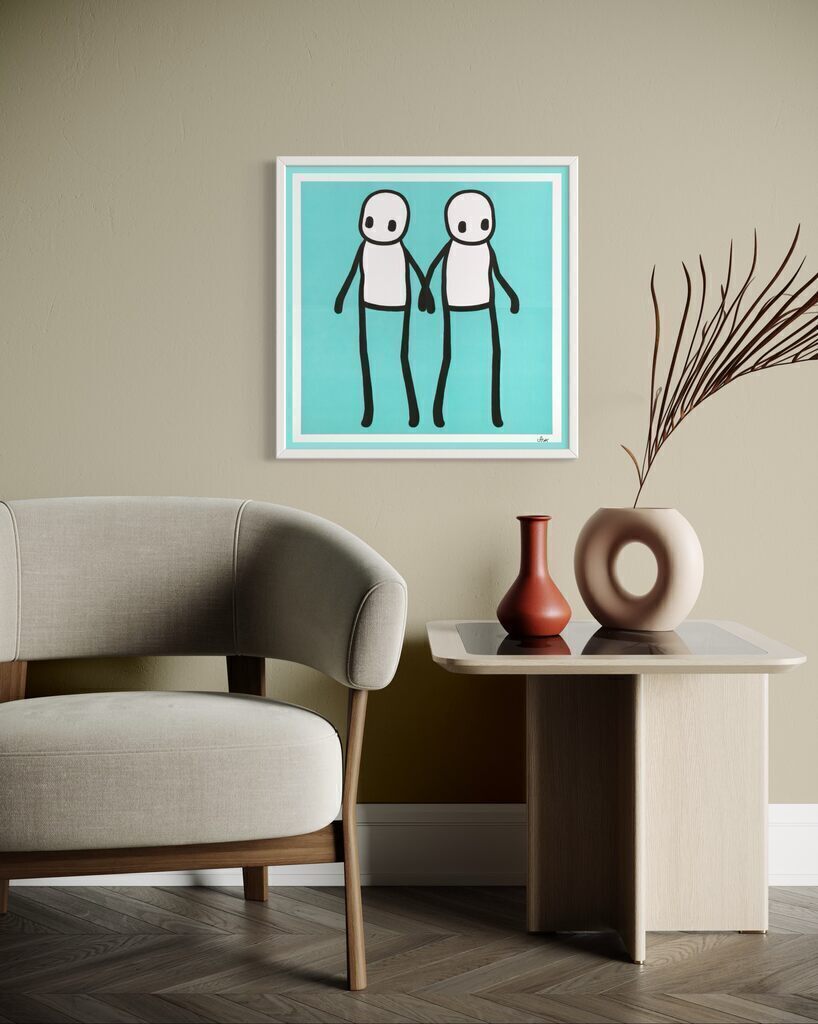Holding Hands (Signed, Teal Variant)