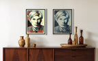 Andy Warhol Collages Diptych (TWO PRINTS, COLOR & SILVER EDITIONS)