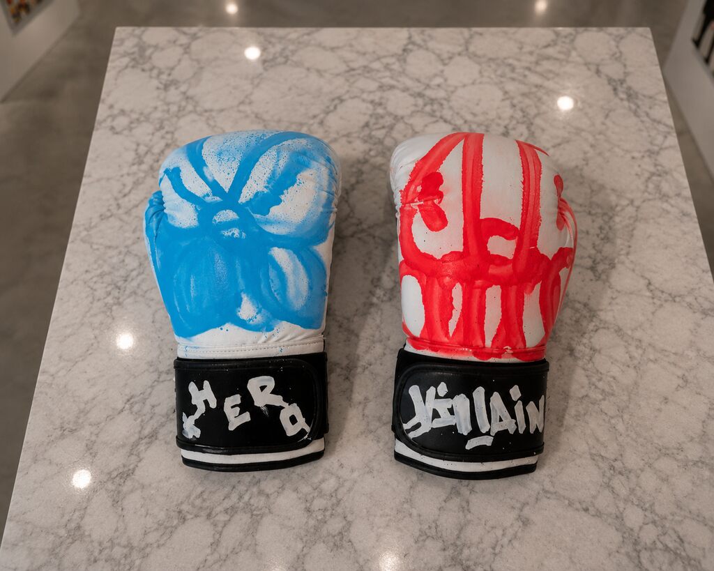 Minutemen Boxing Gloves (Set, Orange & Blue Variant, Original Paintings)