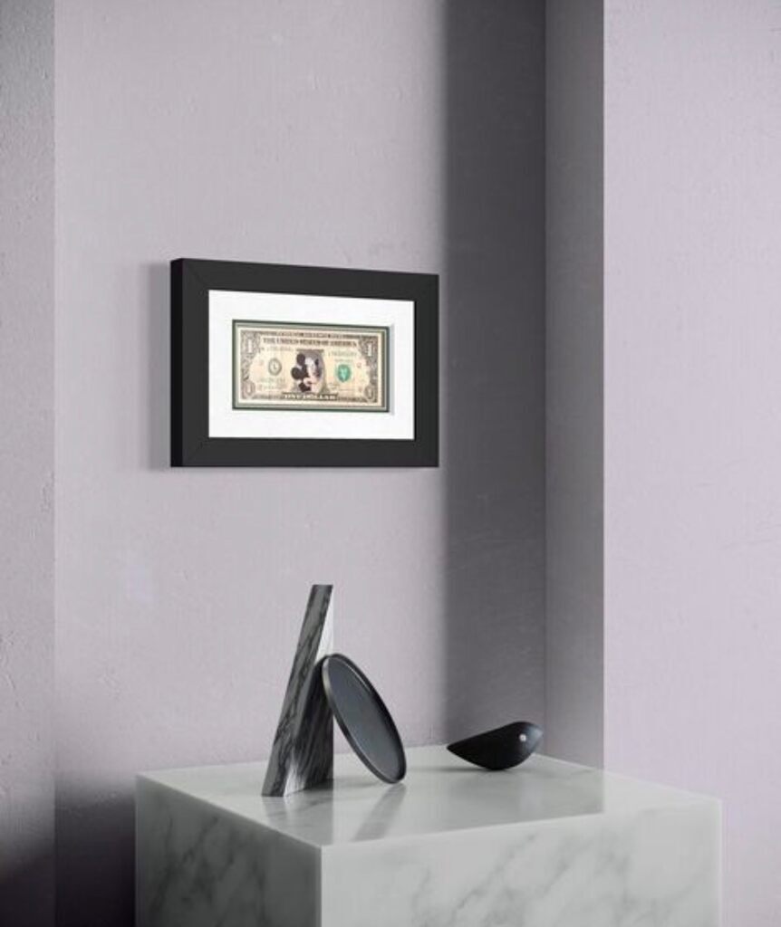 Covid Dollar (Mickey Omicron, Framed)