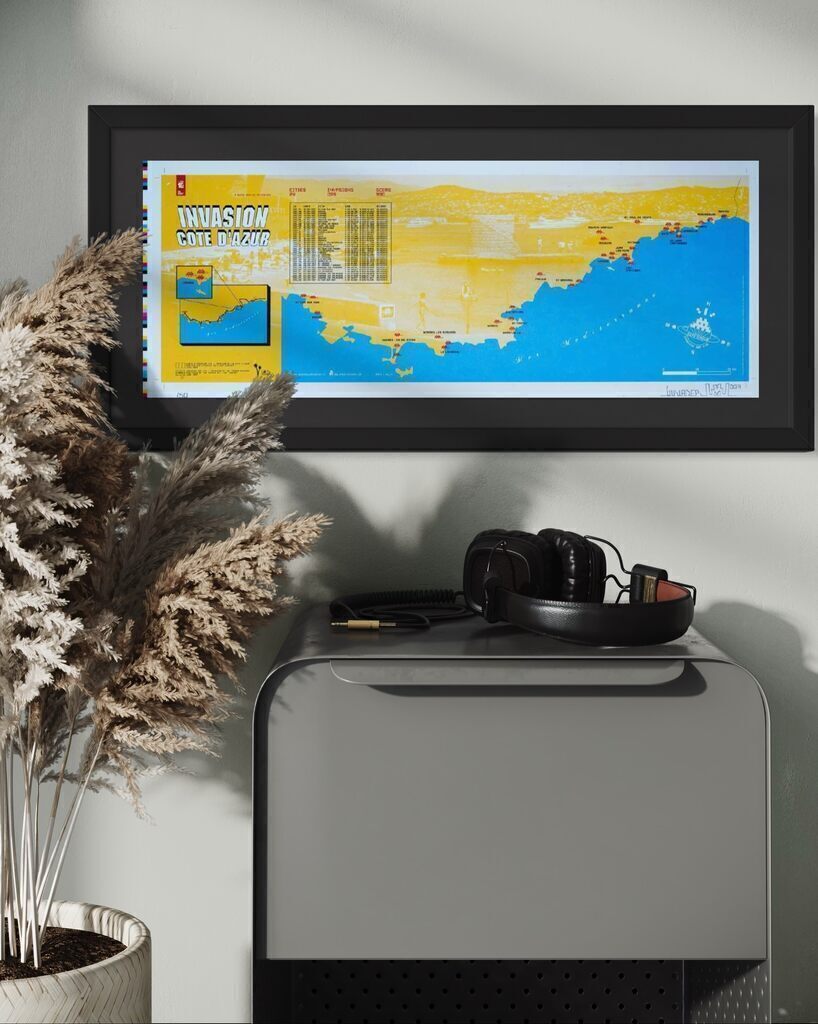 Cote d'Azur Invasion (French Riviera signed Silkscreen)