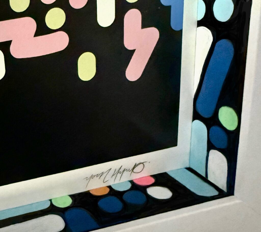 Thames Lights (Framed with hand painted spacers)