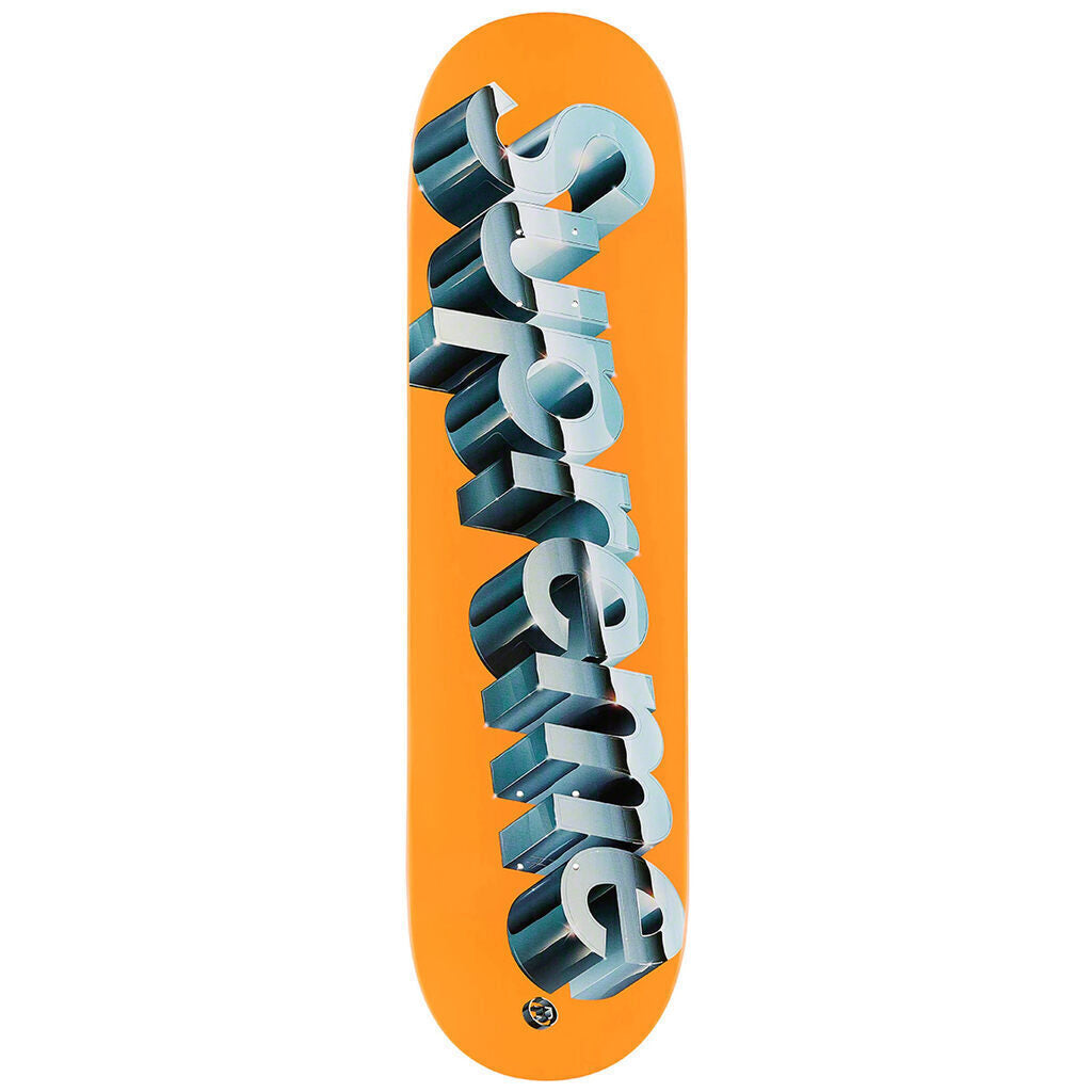 Chrome Logo Skatedeck (Orange)
