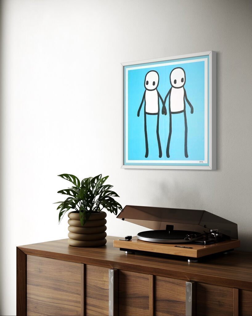 Holding Hands (Hand Signed, Blue Variant)