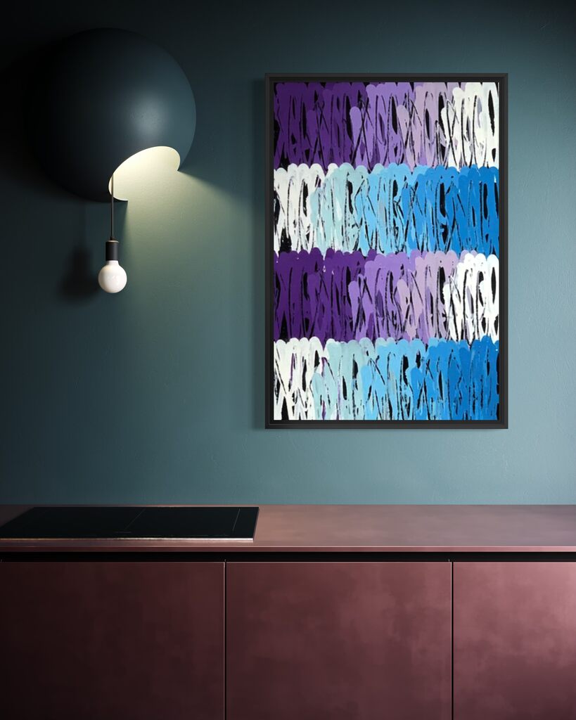 Multi Tags (Original painting) Blue, Purple, White