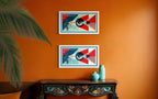 Disinformation Damage Diptych (Two screenprints, White & Cream)