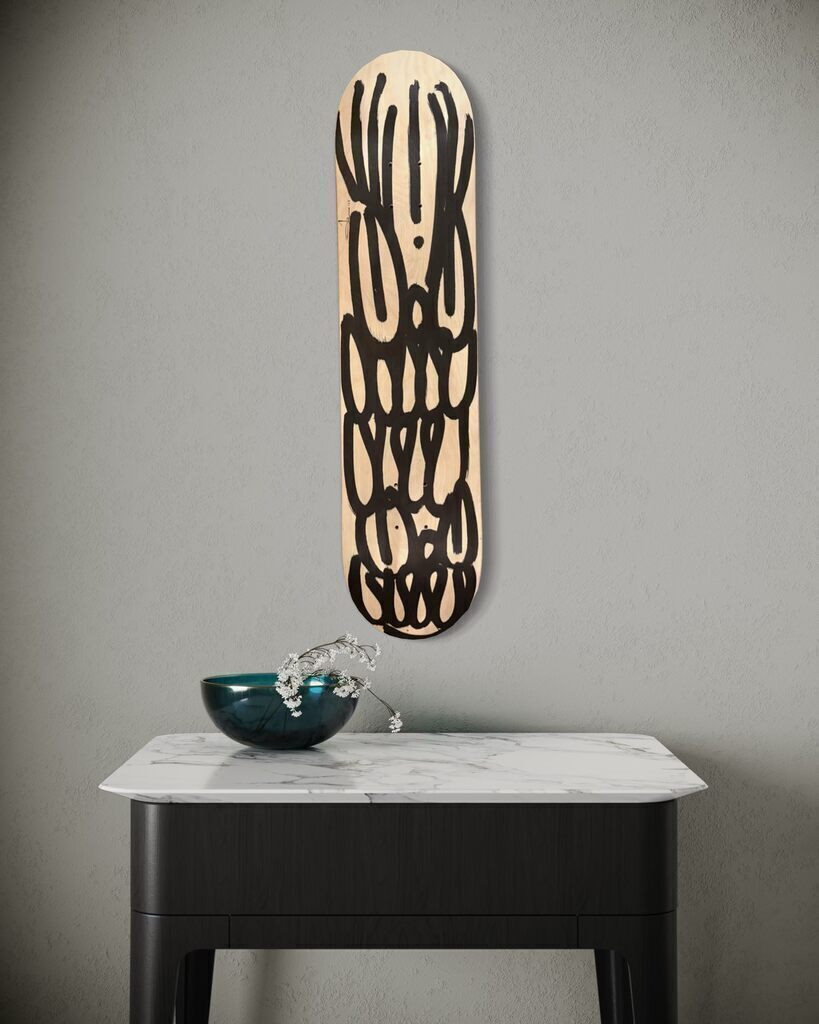 Original Painting on Maple wood Skate Deck