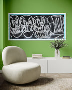 Minutemen (Triple Trouble, Original painting on boxing ring canvas)