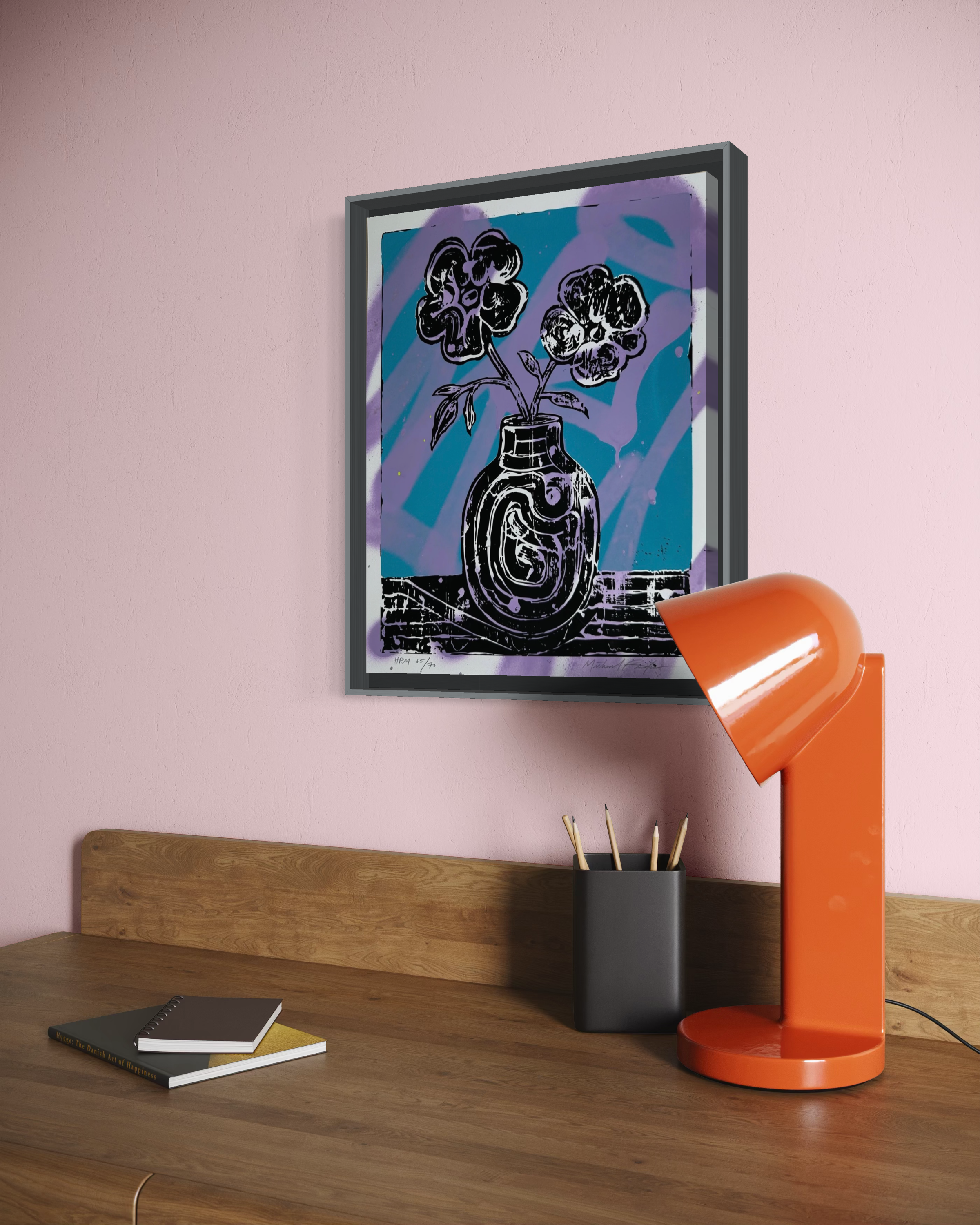 HPM 65 (Hand painted Multiple) Flowers in vase
