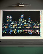 Thames Lights (Framed with hand painted spacers)