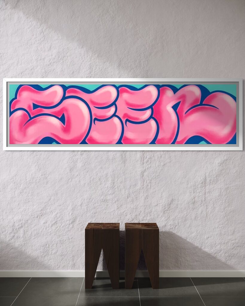 XL Jumbo Bubble Tag (Bubblegum & Blue)