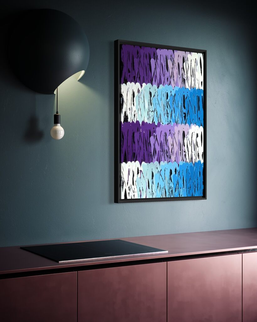 Multi Tags (Original painting) Blue, Purple, White