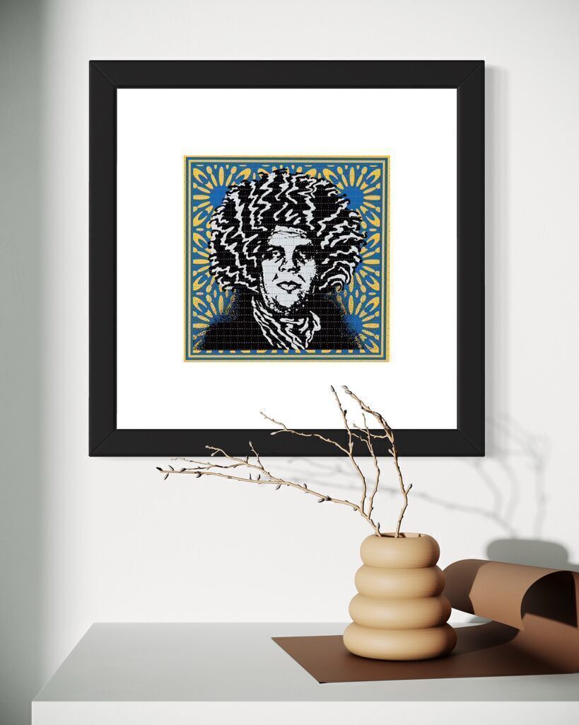 Psychedelic Andre - Pinnacle Blue Variant Blotter Print